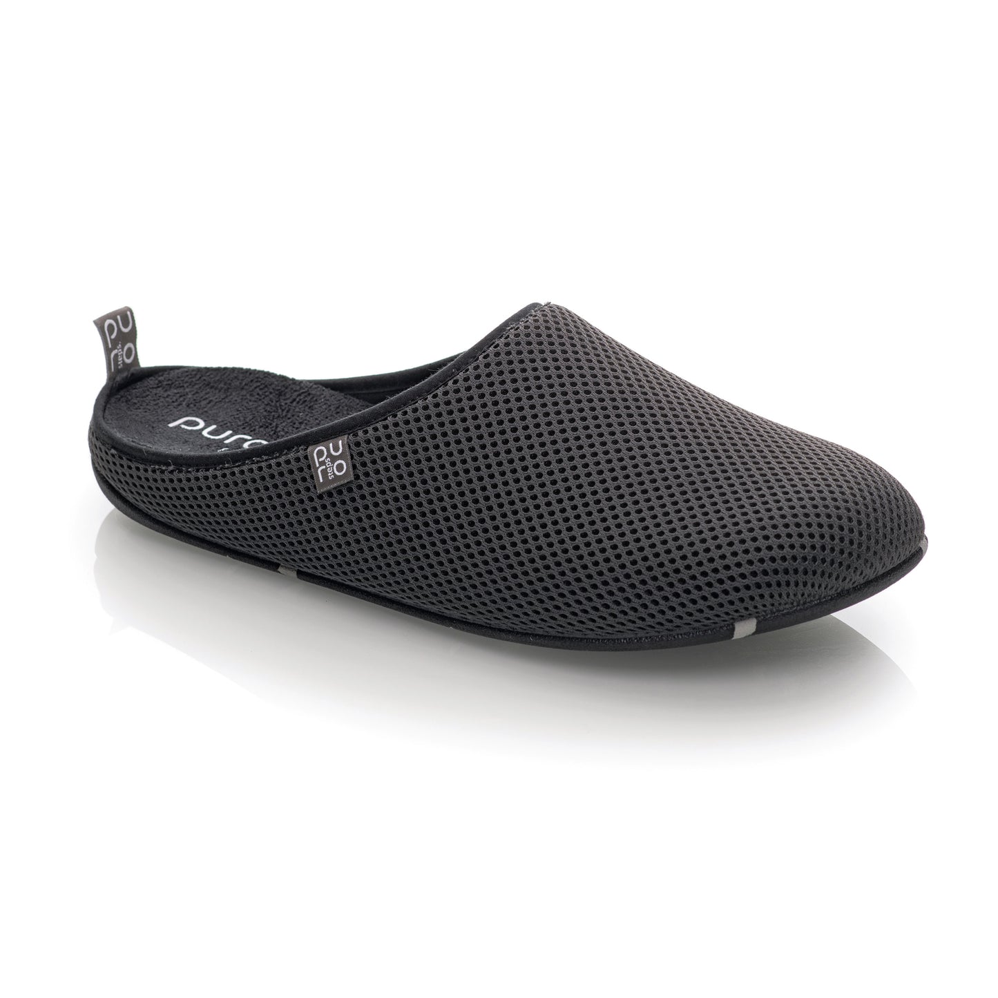 purosteps Casa-Eco Hausschuhe Slipper Pantoffel Fußbett Unisex Recycelt Grau Schwarz