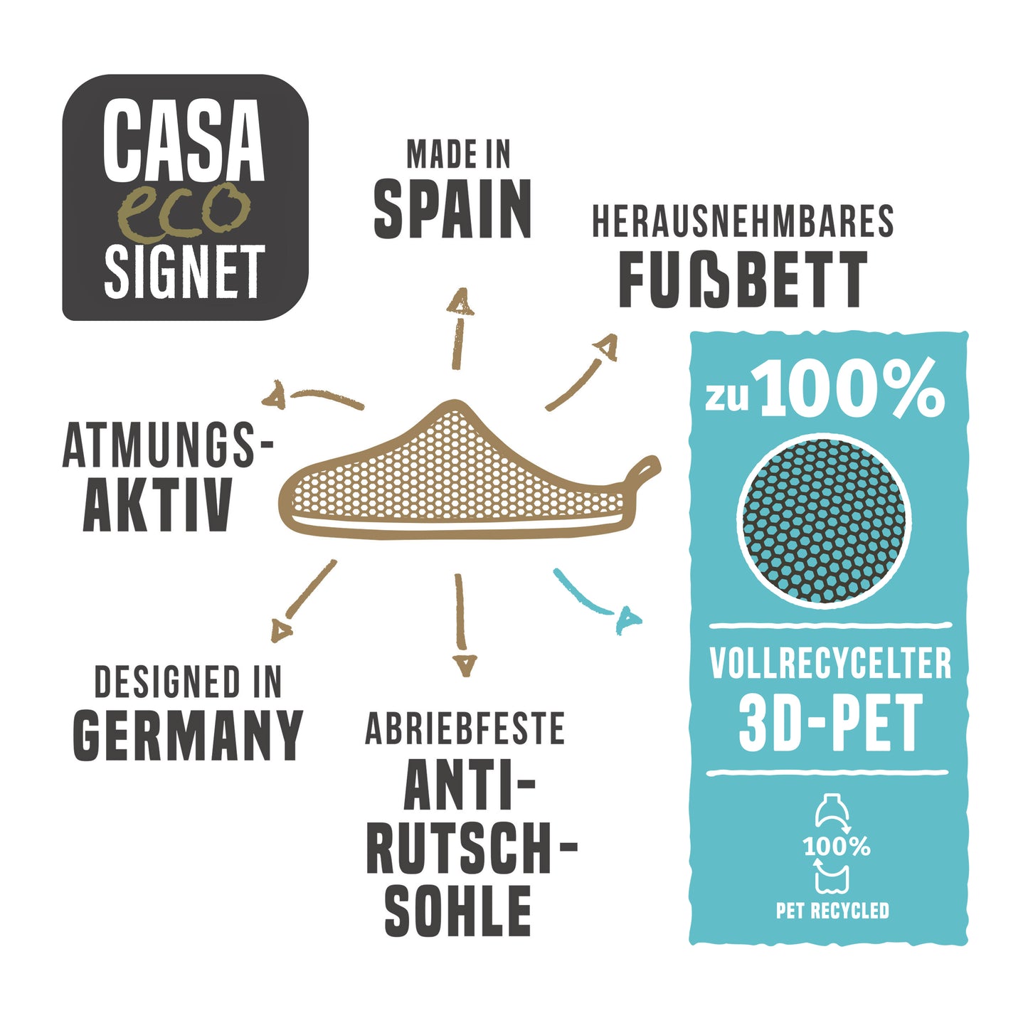 purosteps Casa-Eco-Signet Damen Hausschuhe Slipper Pantoffel Fußbett Pink-Schwarz